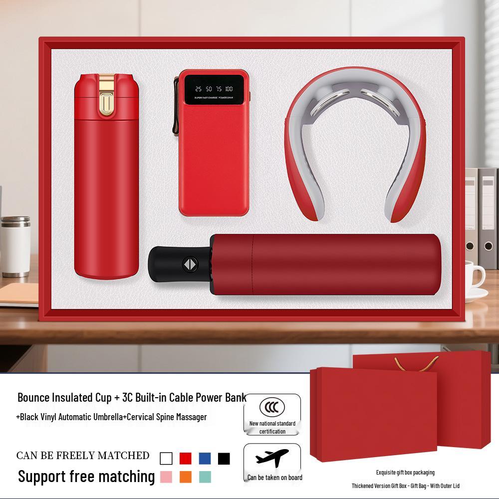 Custom Logo Insulated Mug Gift Set for Company Events and Customer Souvenirs