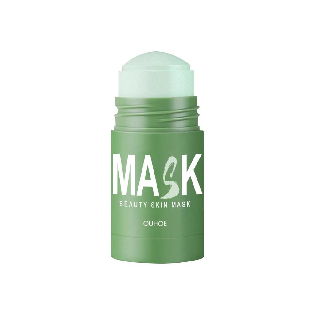 OUHOE Green Tea Mask Stick Acne Blackheads Acne Facial Cleansing Firming Pore Smear Mask Mud
