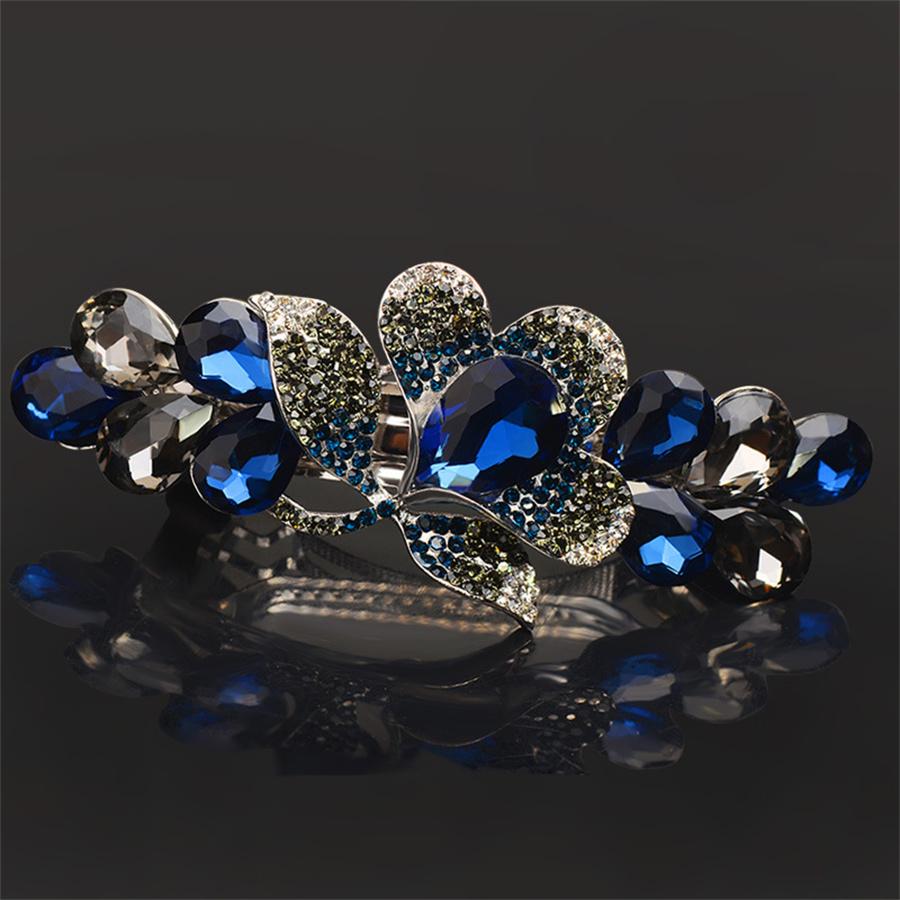 

новая Мода Ретро Хрустальная Заколка для Волос Бабочка Большая Верхняя Заколка Цветок Заколка-Пружина высокое качество Женская Мать заколка Головной убор