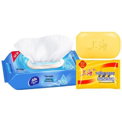 Shanghai Sulfur Soap & Vinda Pure Water Wipes Set