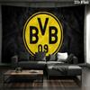 Arazzo da parete Borussia Dortmund, coperta in tessuto stampato estetica, adatta per camera da letto, soggiorno e decorazione domestica.