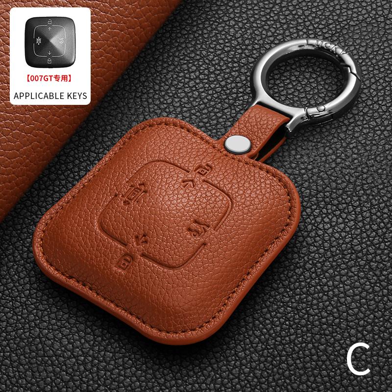 Leather Car Remote Key Case For ZEEKR X MIX 007GT 7X 9X 007 009 001 FR Anti-Scratch Durable Auto Key Protector Shell Accessories