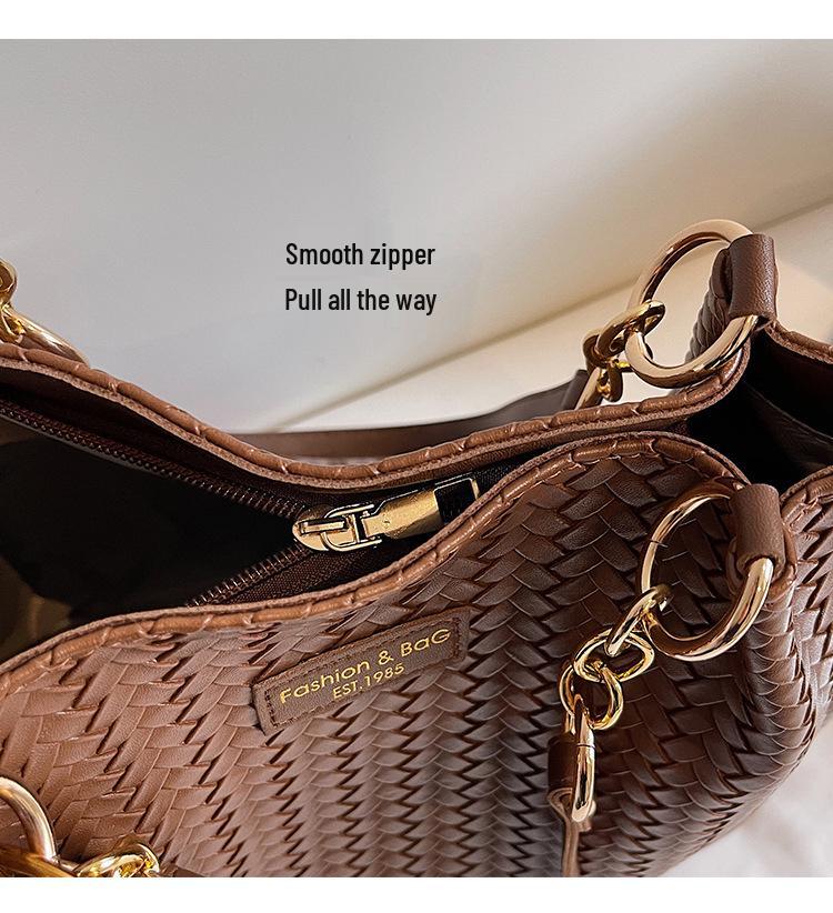 Dámská texturovaná crossbody taška přes rameno s velkou kapacitou