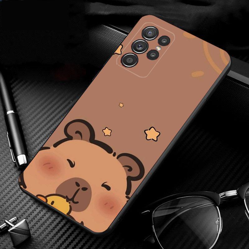 

Cute Capybara cartoon Phone Case For Samsung Galaxy S25 S24 S23 S22 S21 Ultra S24 S23 S22 S21 S25 Plus S24 S20 FE S21 Ultra