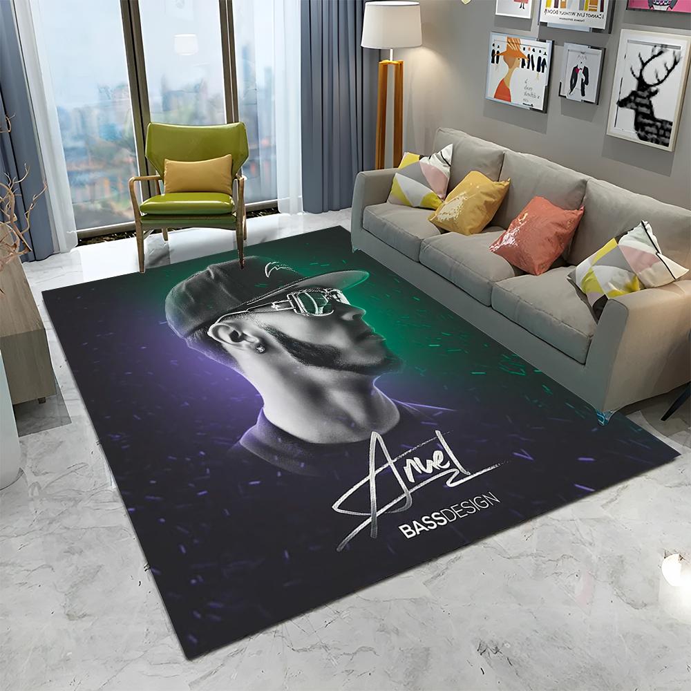 Free Anuel AA Rapper Hip Hop Singer Carpet Rug for Home Living Room Bedroom Sofa Doormat Decor,kids Area Rug Non-slip Floor Mat