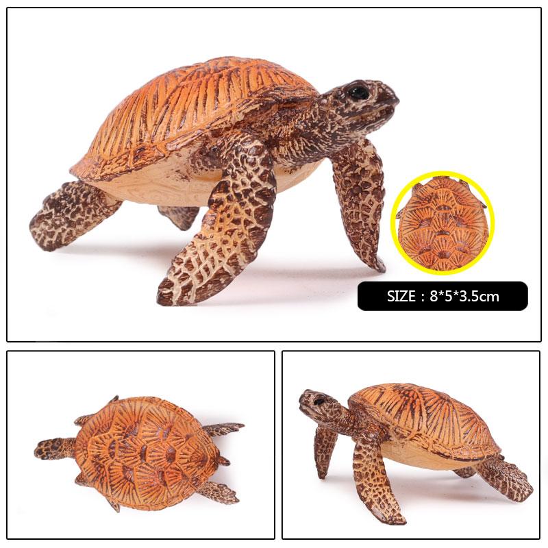 Oenux Ocean Animals Leatherback Tortoise Turtle Growth Cycle Sea Life Model Figurines Action Figures PVC Education Kid Toy Gift