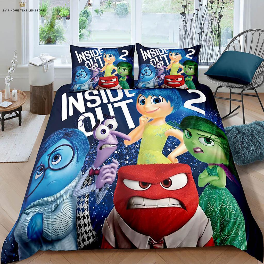 Comforter Animated Cartoon 3D Stereo Printing Children'S Room Bedding Set Three-Piece Set 3 Pieces