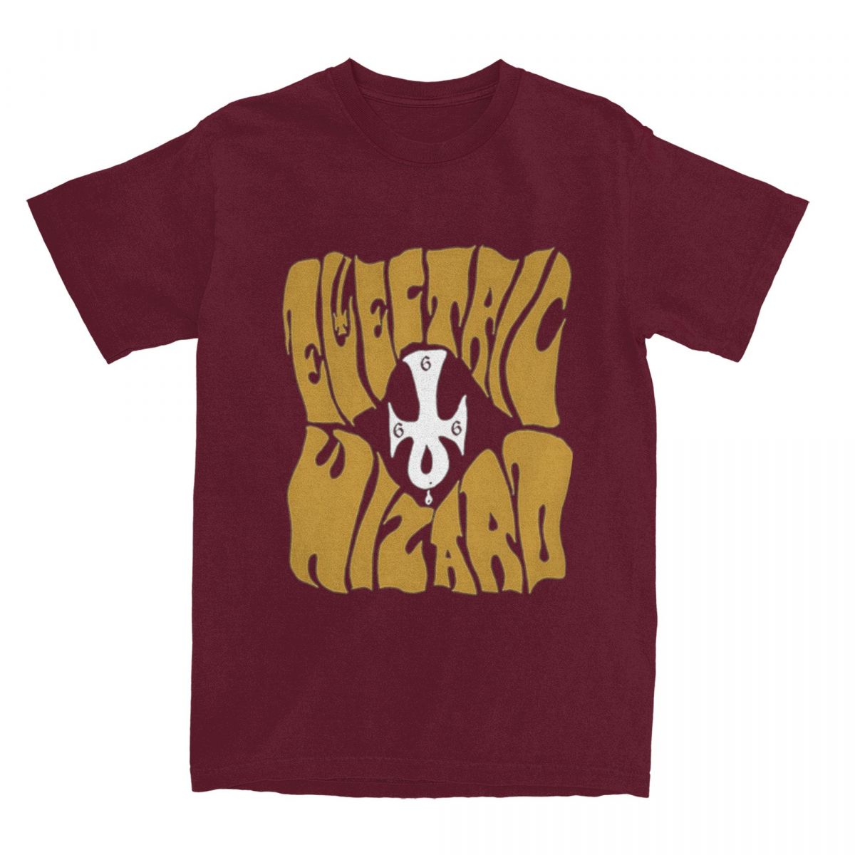 

Gold Electric Wizard for Men Women T Shirt Merch Awesome Tees T-Shirt Pure Cotton Adult Clothes XXXXXL бордовий
