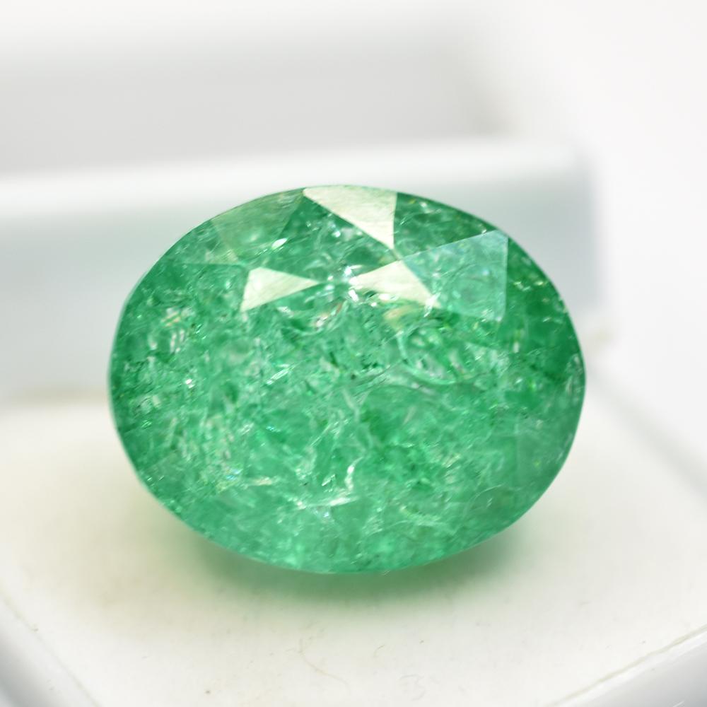 Natural Green Emerald Loose Gemstone Colombian Oval Cut 29.35 Ct for Jewelry Making and Crafts