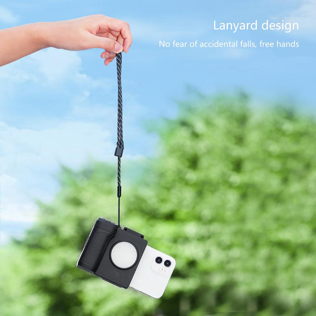 PH-10 Mobilt Handgrepp Trådlöst Telefonhållare Stabilisator för Smartphones Vlogging Selfie Blixtsko