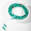 Natürlicher Türkis 108 Buddha-Perlen Hohes Porzellanblau 6mm runde Perlen Mehrkreis-Armband Halskette Wenwan Rosenkranz Schmuck