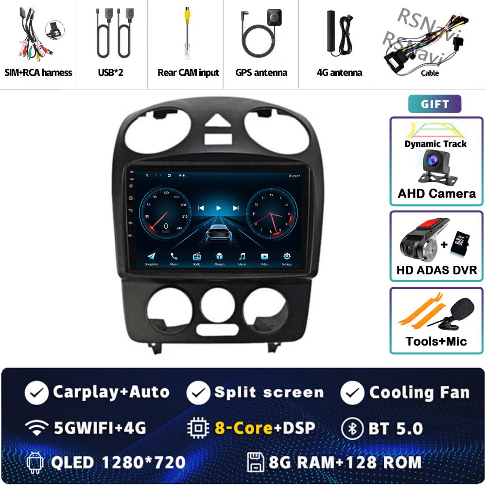 Android 14 Carplay Auto For VW Volkswagen Beetle 2000 2001 - 2012 Car Radio 4G WIFI Player Multimedia Srereo Navigation Video BT