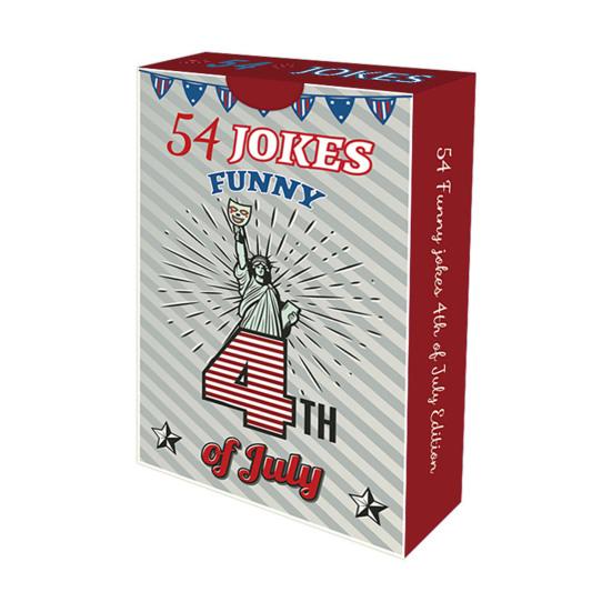 1 Set 4. Juli 54 Witzkarten Unabhängigkeitstag Thema Witze Papierkarten Kinder Erwachsene Familienparty Interaktives Brettspiel