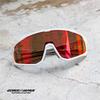 Sports Sunglasses for Men with UV Protection Contrast Sunglasses for Includes Inner White Frame X Orange Lenses [Gorix] [High Lenses] Sports, Cycling,