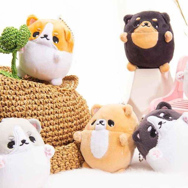10cm Cute Shiba Inu Plush Doll Keychain Pendant Children's Toy Plush Animal Creative Christmas Birthday Gift