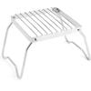 Camping Folding Grill Outdoor BBQ Grill Grate Portable Stainless Steel Gas Stove Stand Barbecue Rack Set Pot Holder for Cooking