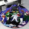 1 Stück Anime Cartoon Design Runder Teppich - Bürostuhlmatte, Rutschfester Teppich für Heimdekoration, Wohnzimmer, Schlafzimmer, Spielzimmer, Wohnheim, Geburtstagsgeschenk, Alle