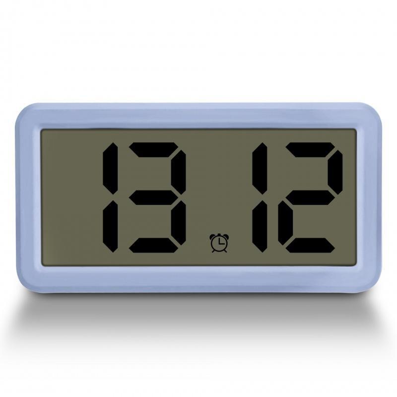 

Цифровой будильник с питанием от батареек, отображение времени и даты, настольные часы с функцией повтора сигнала 12/24 ч, настенные ЖК-часы с батареей CR2032 синий