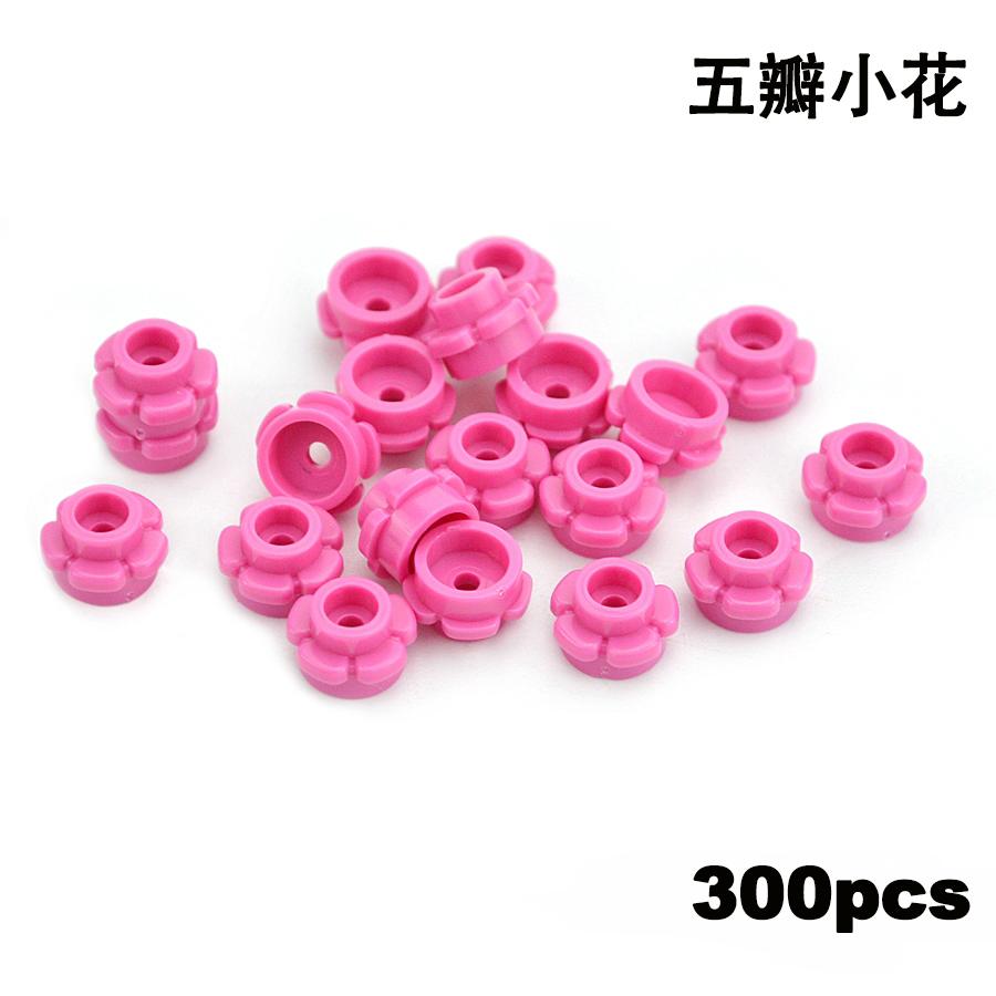 MOC Plant Building Blocks 24866 1x1 five Petal Flowers Grass DIY Educational Assembles Floret Compatible 24866 Construction Toy