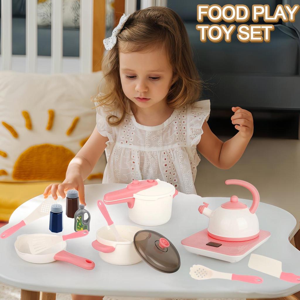 15-Piece Kids' Pretend Play Kitchenware Set - Pot, Bowl, Ladle, Basin, and More