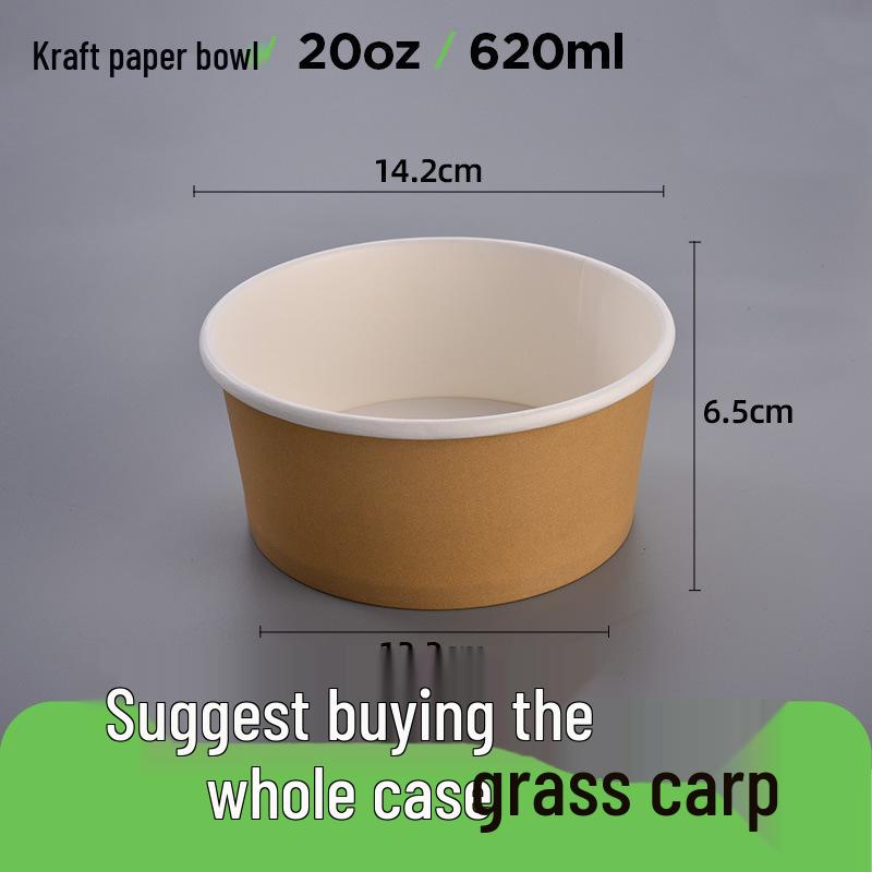 Kraft Color Paper Soup Bowl – Disposable Round Soup Box for Takeout & Fast Food