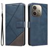For Oppo A5 Energy 5G (China)/Oppo A5 Pro 4G (Global) Leather Case Geometric Line Design Wallet Phone Cover with Wrist Strap