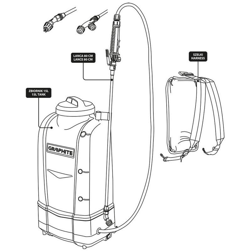 Battery Sprayer Energy+ 18V 15L Without Battery - T 58Ge106