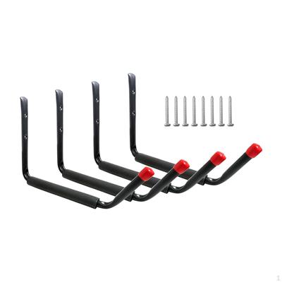 4Pcs Garage Storage Hooks Heavy Duty Kayak Holder Wall Mount for Snowboards Bikes