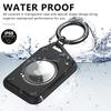 For Apple AirTag IP68 Waterproof Case Carbon Fiber TPU+PC Cover with Protective Film and Ring Buckle