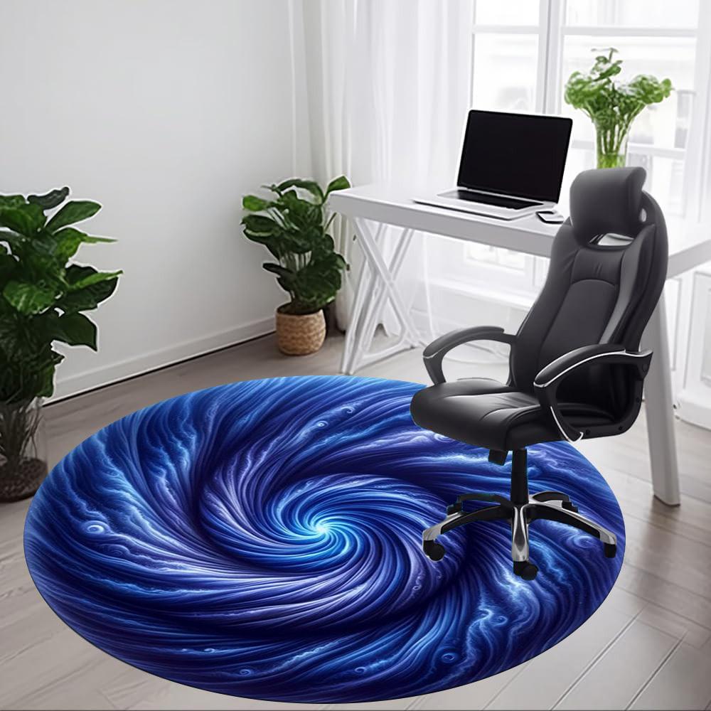 1pc Cosmic Swirl Chair Carpet for Office, Non-slip, Soft and Durable Leisure Rug, Perfect for Office, Living Room yy251103116