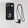 Applicable To Samsung S25 Mobile Phone Case NOTE20 Cute Minnie A56 Mickey Card A32 Pack Cartoon Lanyard Soft