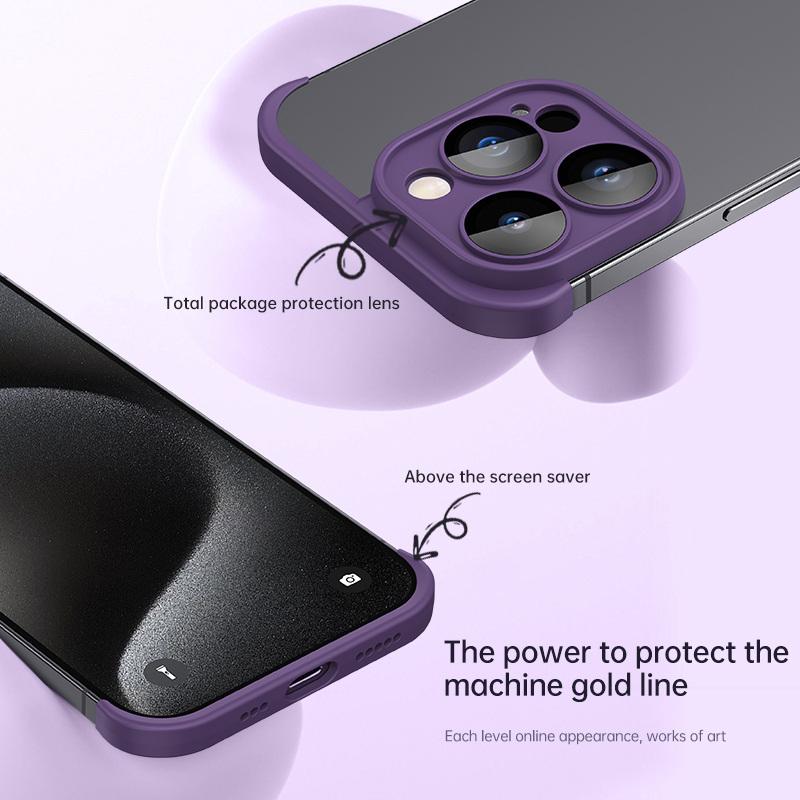 Lens Korumalı Köşe Pedli Yumuşak Silikon Kılıf iPhone 16 15 14 13 12 Pro Max 16 Plus 15 Pro Darbeye Dayanıklı Telefon Kılıfı