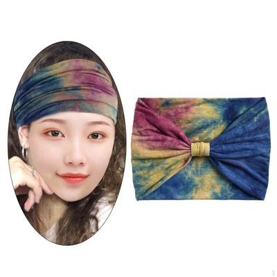 Široká čelenka pro ženy Tie Dye Sportovní Elastická Dívčí Bandana odvádějící vlhkost