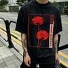 Vintage  Red Spider Lily T-Shirt Dead Flower Lost Memory Anime Aesthetic Tee Dark Harajuku Goth Streetwear Graphic Casual Shirt