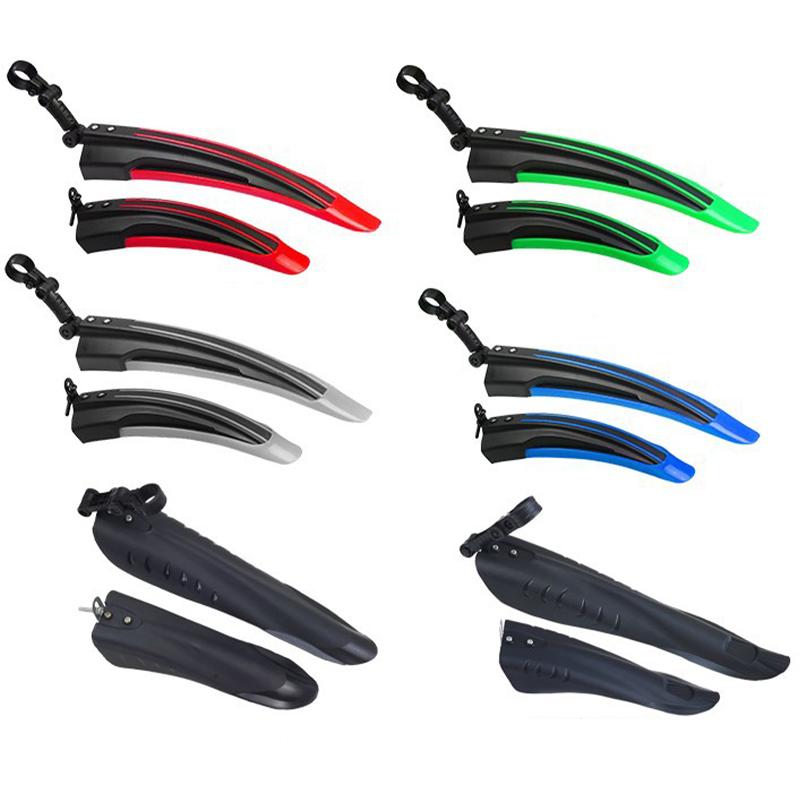 2Pcs Mountain Bicycle Road Bike Fender Front Rear Mudguard Quick Release Road Cycling Mountain Mtb Fender For 20 24 26 Inch Bike
