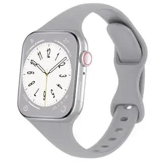 Dünnes Silikonarmband für Apple Watch 40 mm 44 mm 45 mm 41 mm 38 mm 42 mm, einfarbiges Armband für IWatch Serie 1 2 3 4 5 6 SE 7