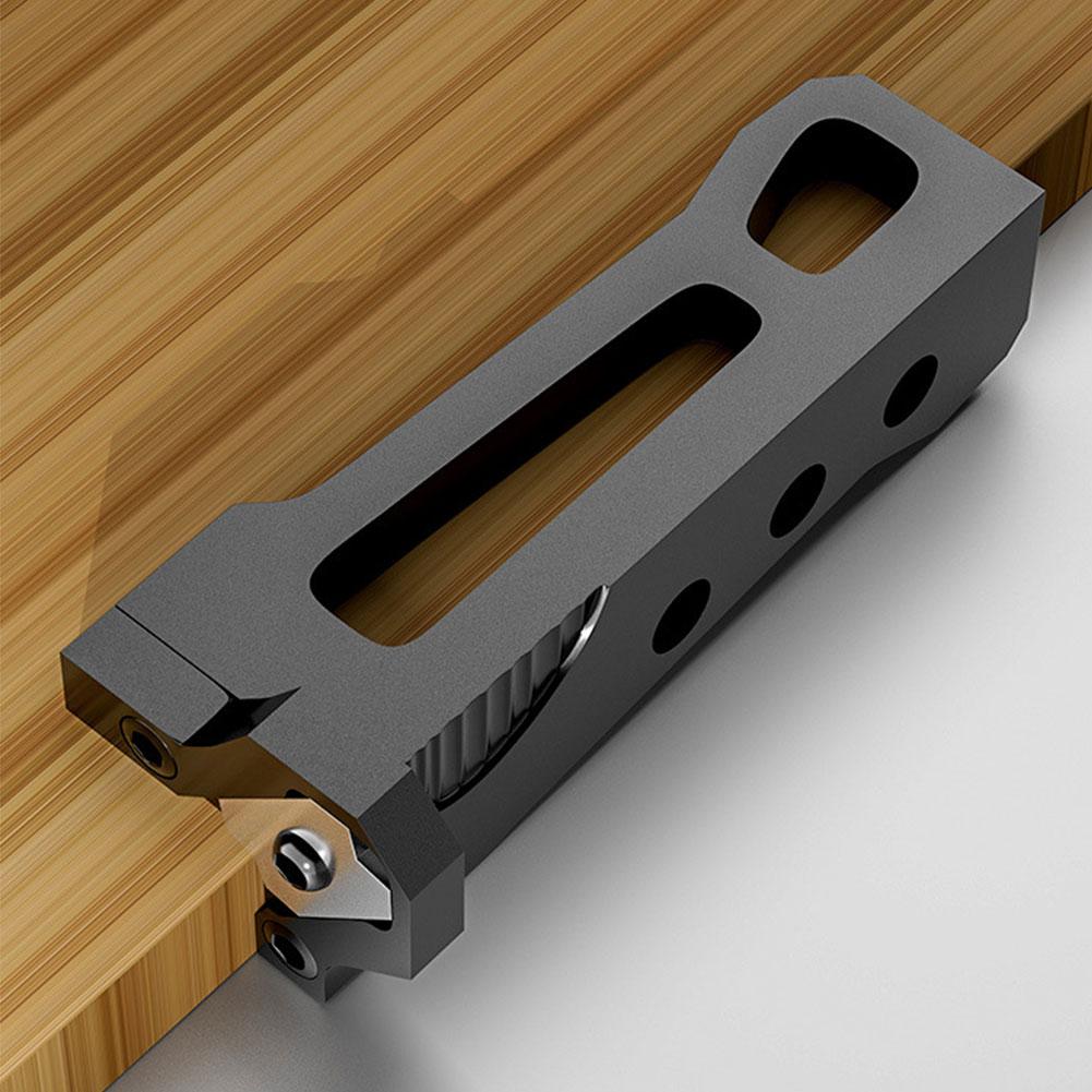 Woodworking Edge Trimmer Wood Plane Aluminum Alloy Corner Arc Trimming Tool with Blade Manual Fillet Scraper for Woodworking