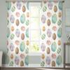 Easter Eggs Festivals Tulle Curtains For Living Room Bedroom Voile Sheer Curtain Window Home Decor Drapes