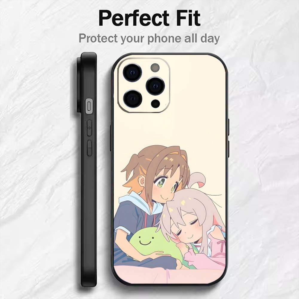 TS Style Onii-chan Wa Oshimai Anime Phone Case For iPhone17,16,15,14,13,12 Plus,Max Soft Silicone Black Cover
