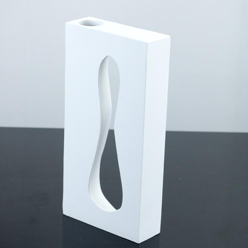 Modern Simple White Creative Geometric Hollow Vase Model Room Living Room Bedroom Sales Office Decoration Home Accessories