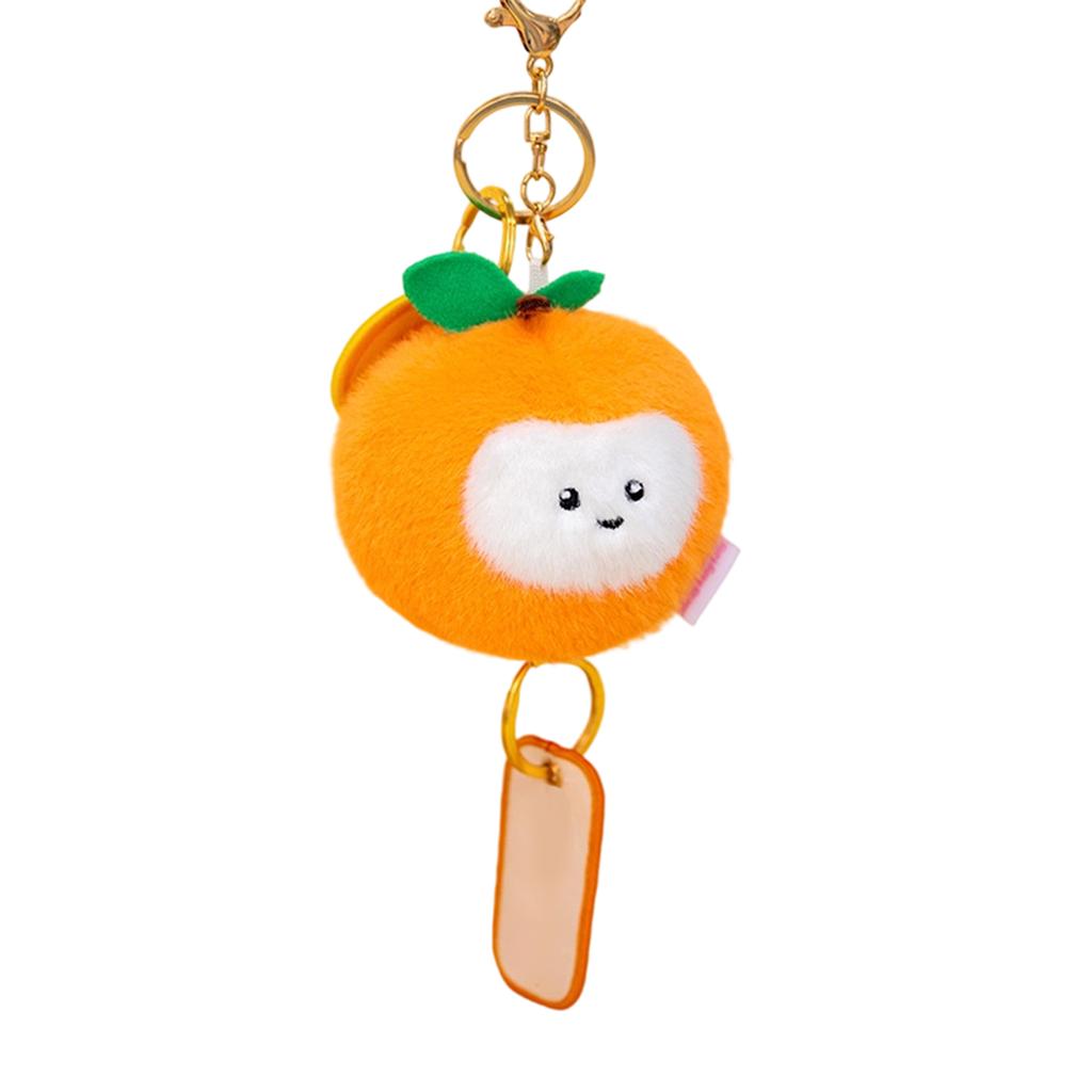Cute Fruit Orange Pendant Plush Toy Doll Bag Hanging Ornament Keychain As A Gift For Girlfriend