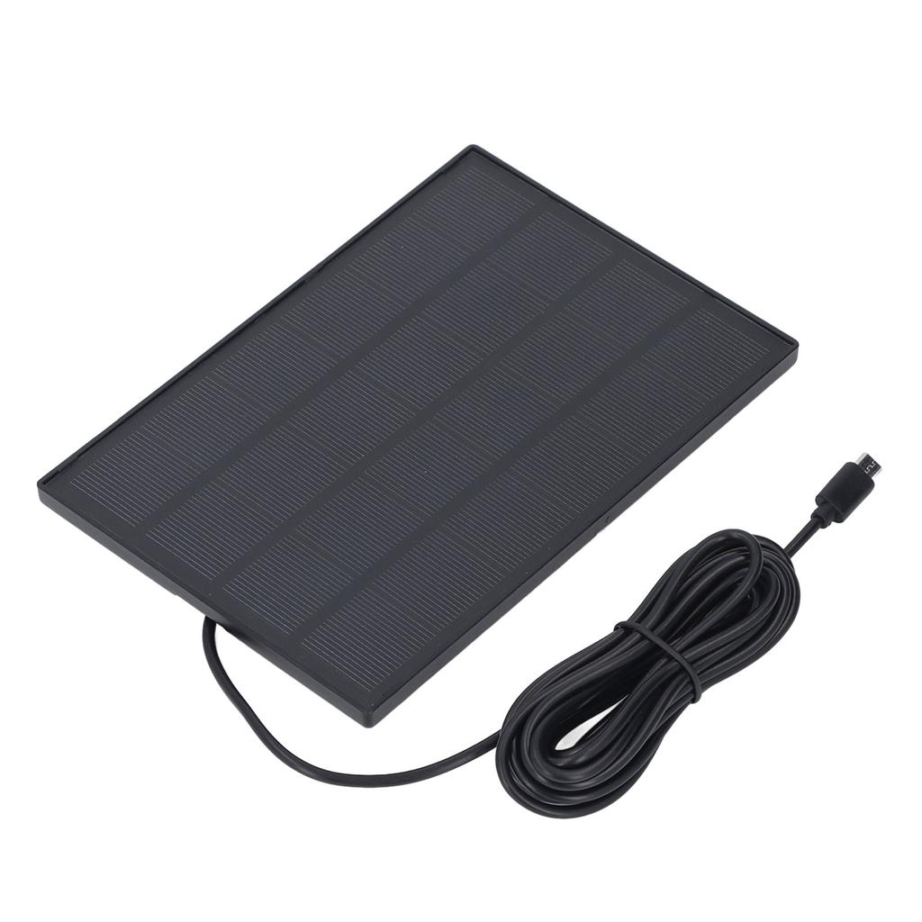 5W 5V Solar Panel for Security Camera IP66 Water Proof Outdoor Wireless Camera Charger with Micro USB Type C Interface