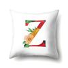 Polyester Pillowcase Watercolor Flowers Car Decoration Print 26 English Letters Home Cushion Cover