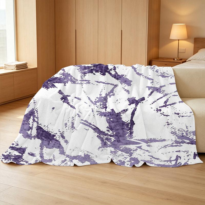 Printed Flannel Blanket Soft Skin-Friendly, Warm Cozy Blanket for Home, Dorm, Christmas & Halloween