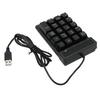Kabelgebundener Ziffernblock Schwarz USB-Anschluss 19 U-förmige Tasten Plug and Play Kompakte numerische Tastatur für Laptop PC Desktop