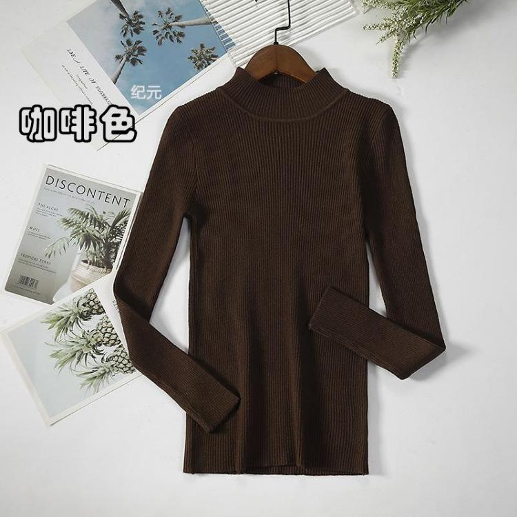 Women's Minimalist Turtleneck Pullover Sweater Warm Knitted Solid Color Basic Tops for Autumn Winter
