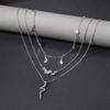 Serpentine stacked pendant jewelry high-end female butterfly star moon necklace multi-layer necklace
