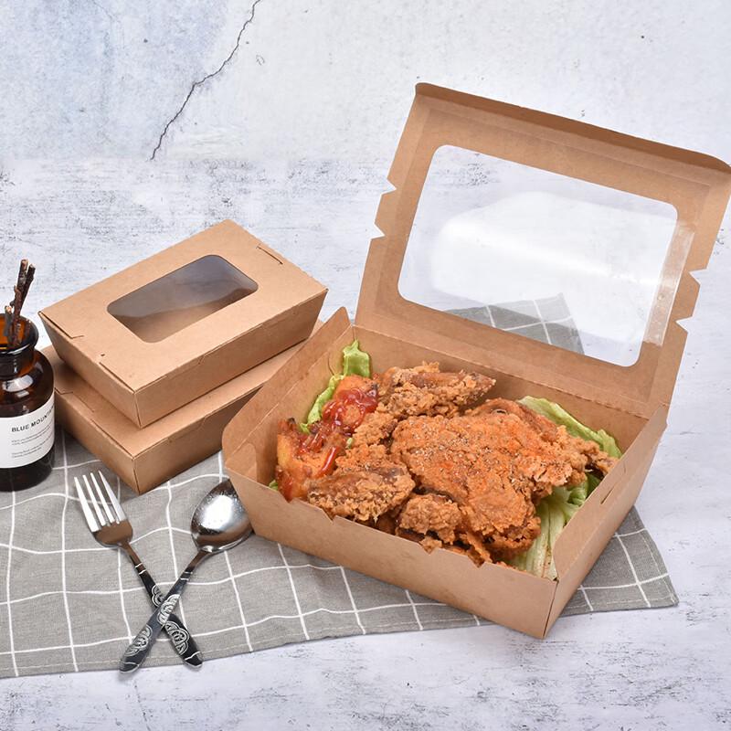 Disposable Kraft Paper Window Meal Box