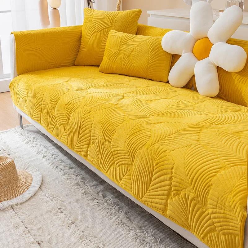 Living Room Sofa Cover Cotton Couch Cover Jacquard Nordic Sofa Cushion Four Seasons Daybed Towel L-shaped Sofa Protective Case