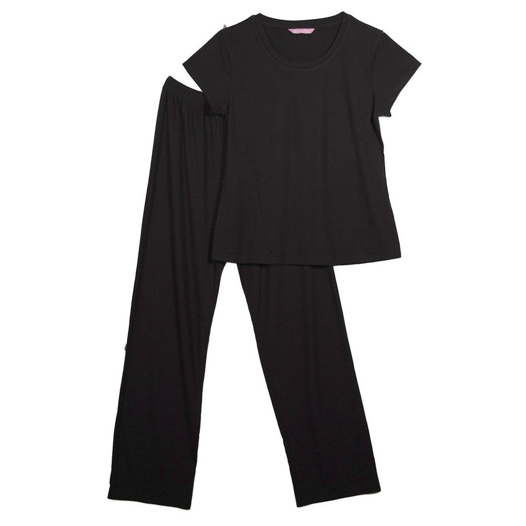 Keanu Womens/Ladies Viscose Ribbed Loungewear Set (Pack of 2)